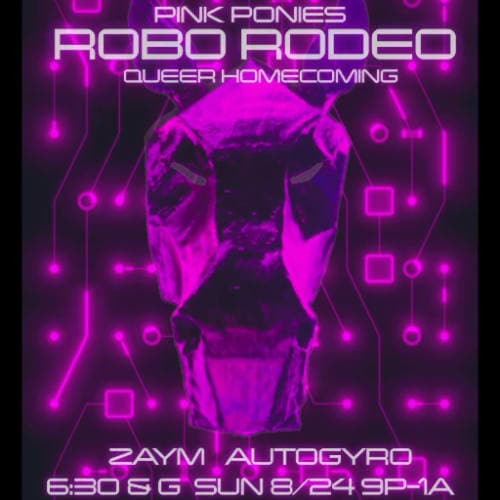 autogyro @ Burning Man 2025 - Pink Ponies Robo Rodeo: Queer Homecoming Opening Party